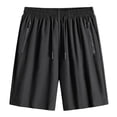 thumbnail image 1 of Admvng Men's Athletic Gym Shorts Solid Color Drawstring Quick Dry Activewear Workout Running Shorts for Men with Zipper Pockets M-4XL, 1 of 9