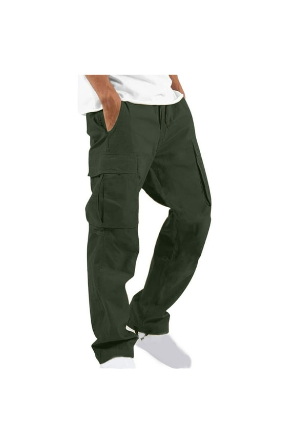 Mens Cargo Work Pants Durable Ripstop Tactical Pants with Multiple Pockets Outdoor Water Resistant Hiking Woking Construction Pants M-3XL