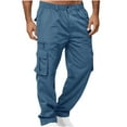 thumbnail image 1 of Admvng Men's Casual Cargo Pants Outdoor Casual Hiking Fitness Pants, 1 of 4