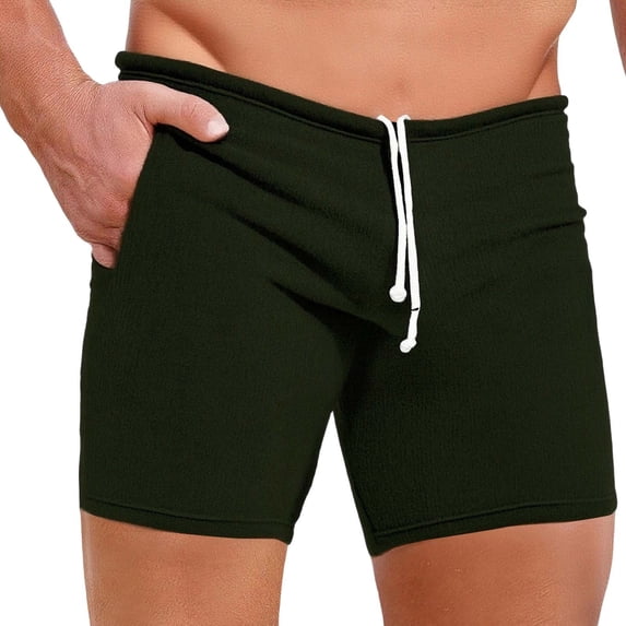 Admvng Men's Casual Shorts Drawstring Elastic Waist Lounge Sleep Shorts Comfy Casual Pajama Shorts