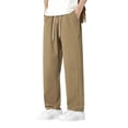 thumbnail image 1 of Admvng Men's Drawstring Waist Soft Knit Loose Fit Casual Pants with Pockets, 1 of 8