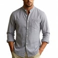 thumbnail image 1 of Admvng Men's Dress Shirt Long Sleeve Collar Stretch Slim Fit Solid Business Button Down Daily Shirts, 1 of 5