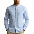 thumbnail image 1 of Admvng Men's Dress Shirt Long Sleeve Collar Stretch Slim Fit Solid Business Button Down Daily Shirts, 1 of 5