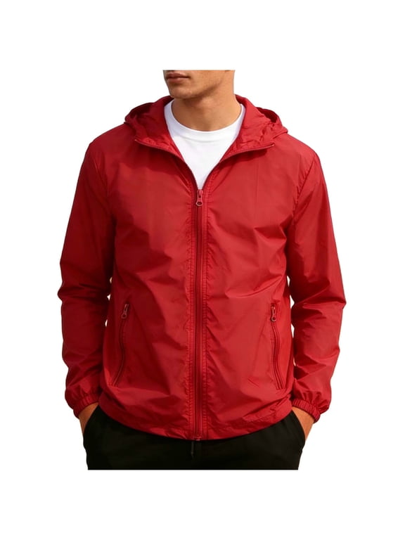 Men's Jacket Long Sleeve Lightweight Casual Hiking Outerwear Outdoor Travel Coat for Men