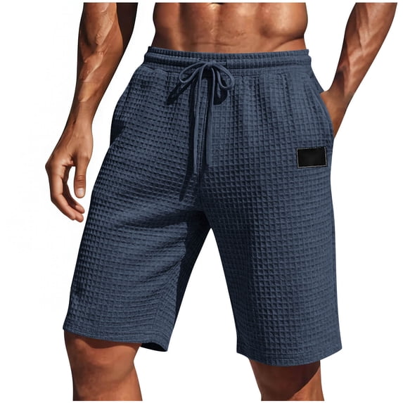 Admvng Men's Relaxed-Fit Drawstring Walk Shorts Summer Casual Shorts with Elastic Waist
