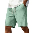 thumbnail image 1 of Admvng Men's Shorts Casual Lightweight Big & Tall Drawstring Elastic Waist Gym Shorts with Pockets, 1 of 6