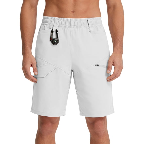 Admvng Men's Shorts Summer Casual Work Classic Business Pants with Zipper Pockets