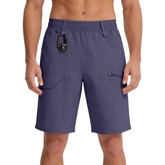 Admvng Men's Shorts Summer Casual Work Classic Business Pants with Zipper Pockets