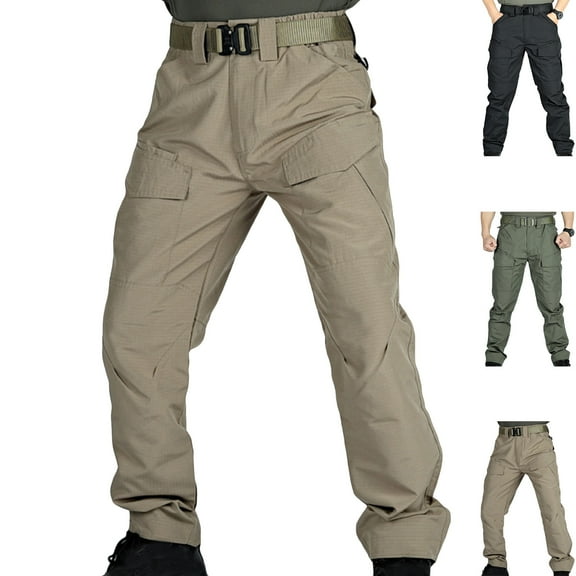 Admvng Men's Tactical Cargo Pants Water Resistant Multiple Pockets Lightweight Hiking Cargo Trousers Work Baggy Cargo Pants Men S-3XL