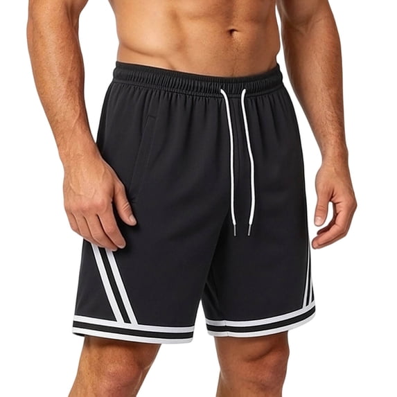 Admvng Mens Basketball Shorts Summer Casual Solid Breathable Shorts with Pockets