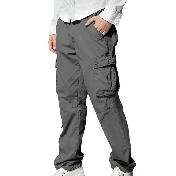 Admvng Mens Cargo Pants Cargo Pants Slim Multi Pocket Straight Trousers Outdoor Sports Overalls Pants, Size M-3XL