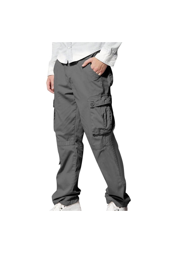 Admvng Mens Cargo Pants Cargo Pants Slim Multi Pocket Straight Trousers Outdoor Sports Overalls Pants, Size M-3XL