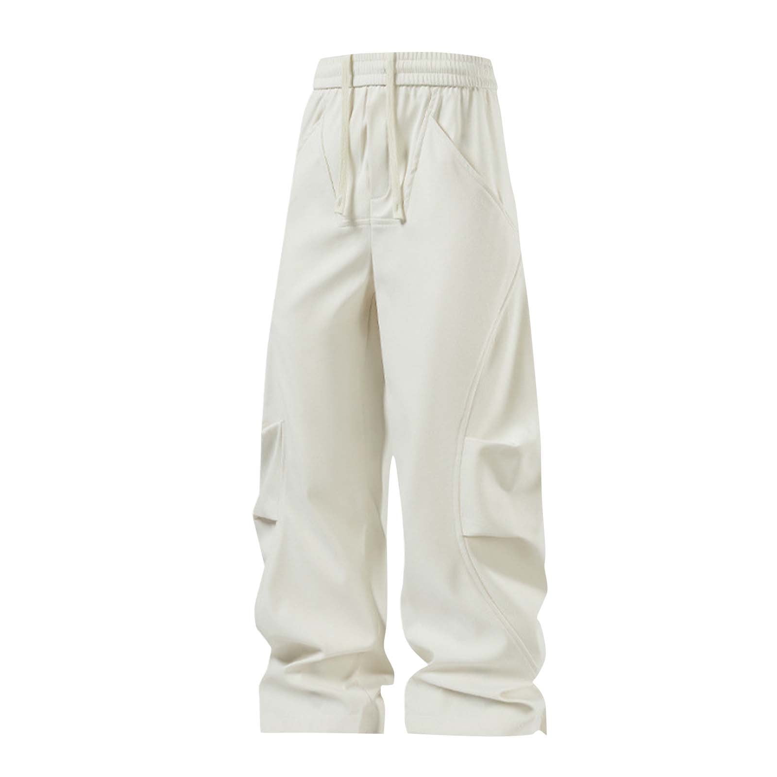 Admvng Mens Cargo Pants Solid Color Solid Casual Outdoor Straight