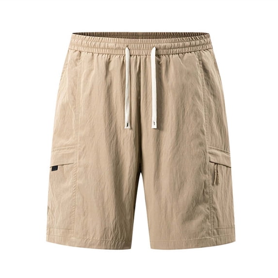 Admvng Mens Cargo Shorts Drawstring Elastic Waist Classic Casual Stretch Short with Pockets