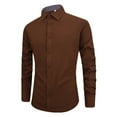 thumbnail image 1 of Admvng Mens Dress Shirts Casual Solid Button Long Sleeve Turn-down Collar Blouse Shirt,Sizes S-4XL, 1 of 2