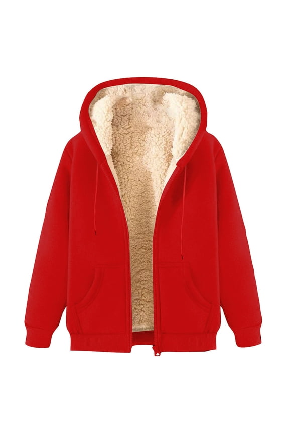 Mens Full Zip Hooded Jacket Thick Warm Drawstring Hood Kangaroo Pocket Winter Casual Hoodie Coat
