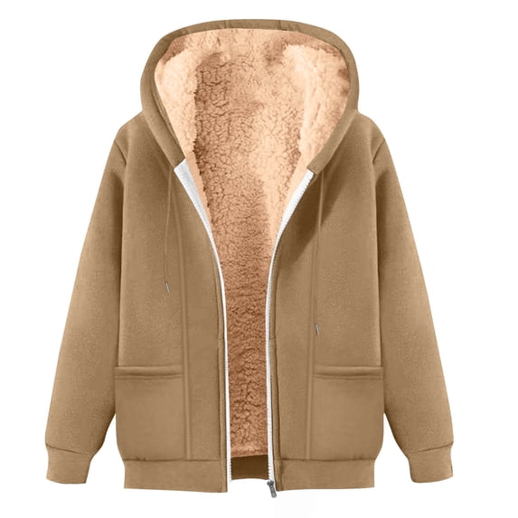 Admvng Mens Hoodie Casual Solid Long Sleeved Fleece-Lined Zip Up Hoodie Winter Warm Athletic Sweatshirt, Size S-3XL