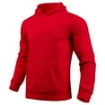 thumbnail image 1 of Admvng Mens Hoodie Casual Sports Pullover Solid Color Pocket Long Sleeve Hooded Sweatshirts Top, Size S-3XL, 1 of 2