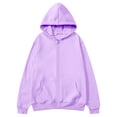 thumbnail image 1 of Admvng Mens Hoodie Solid Basic Drawstring Full Zip Soft Casual Streetwear Sweatshirt Jacket, 1 of 5