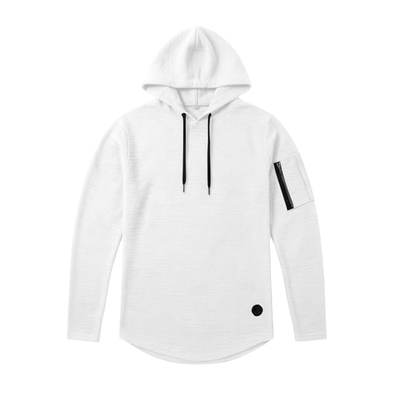 Admvng Mens Hoodie Sweatshirt Drawstring Slim Long Sleeve Solid Casual Pullover Tops