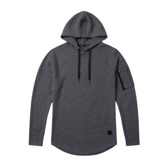 Admvng Mens Hoodie Sweatshirt Drawstring Slim Long Sleeve Solid Casual Pullover Tops