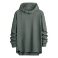 thumbnail image 1 of Admvng Mens Hoodies Casual Solid Long Sleeved Winter Warm Athletic Sweatshirt, Size XS-2XL, 1 of 3