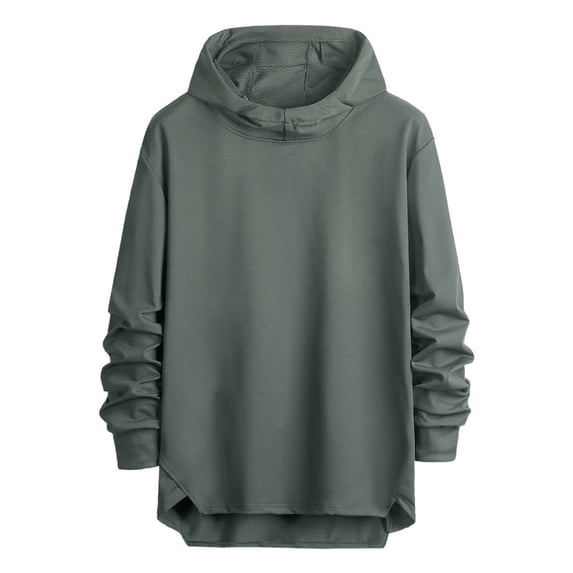 Admvng Mens Hoodies Casual Solid Long Sleeved Winter Warm Athletic Sweatshirt, Size XS-2XL