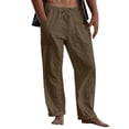 thumbnail image 1 of Admvng Mens Linen Pants Casual Everyday Trousers with Pockets, 1 of 9