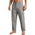 thumbnail image 1 of Admvng Mens Pants Pull On Solid Office & Casual Walking Trousers with Pockets, 1 of 6