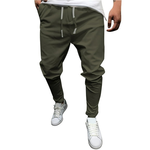 Admvng Mens Pants Summer New Style Fashion Overalls Casual Solid Comfortable Eight-color Pants M-5XL