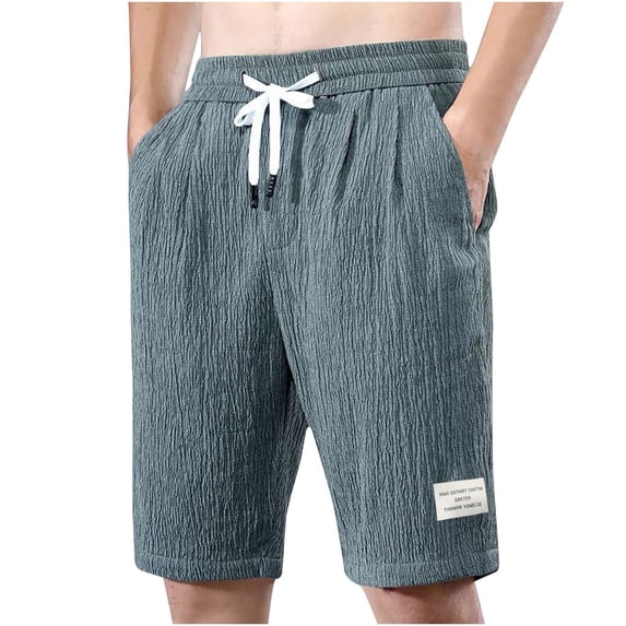 Admvng Mens Relaxed-Fit Drawstring Walk Shorts Big & Tall Summer Casual Shorts with Elastic Waist