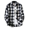 thumbnail image 1 of Admvng Mens Shirts Button Down Shirts Regular Fit Long Sleeve Casual Plaid Flannel Shirt M-3XL, 1 of 6