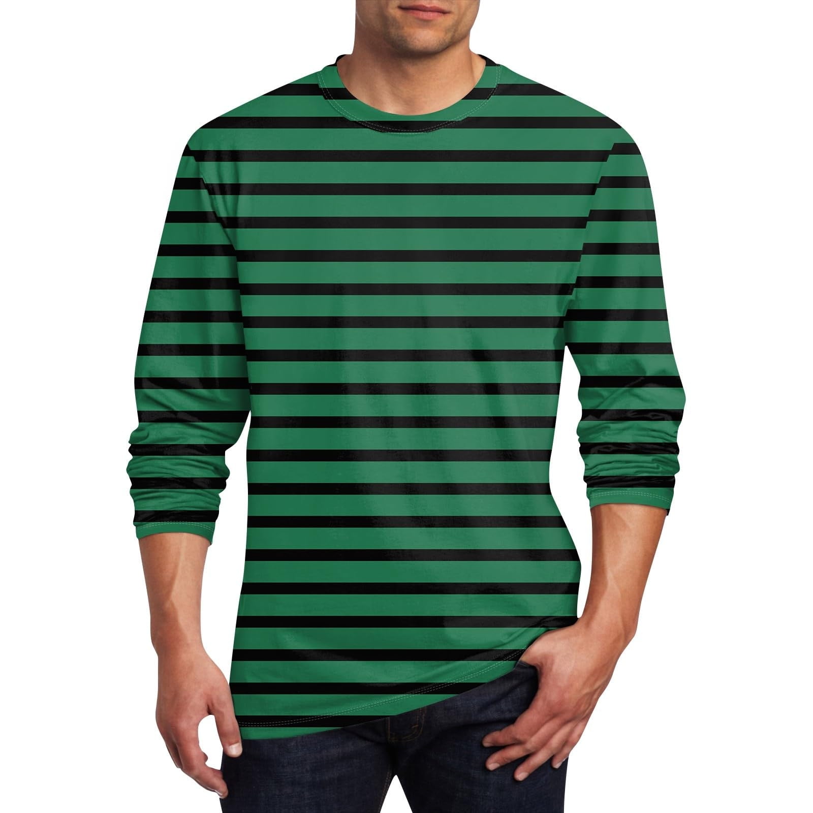Admvng Mens Shirts Casual Printing Round Neck Pullover Short Sleeve T ...