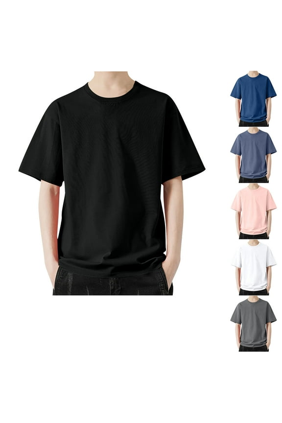 Mens Shirts Casual Summer Thin Breathable Loose Half Sleeved T-shirt M-6XL