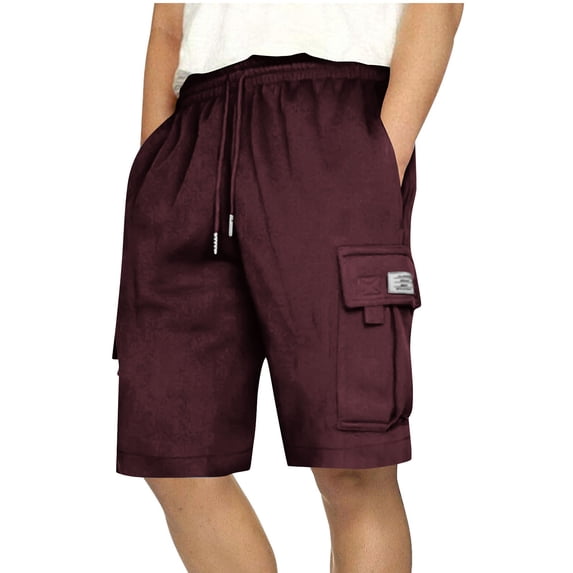 Admvng Mens Shorts Casual Loose Elastic Waist Active Lightweight Running Comfy Big And Tall Short With Pocket Size S-2XL