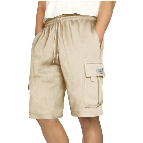Admvng Mens Shorts Casual Loose Elastic Waist Active Lightweight Running Comfy Big And Tall Short With Pocket Size S-2XL