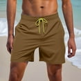 thumbnail image 1 of Admvng Mens Shorts Casual Summer Fashion Solid Elastic Waist Shorts With Pocket S-3XL, 1 of 6