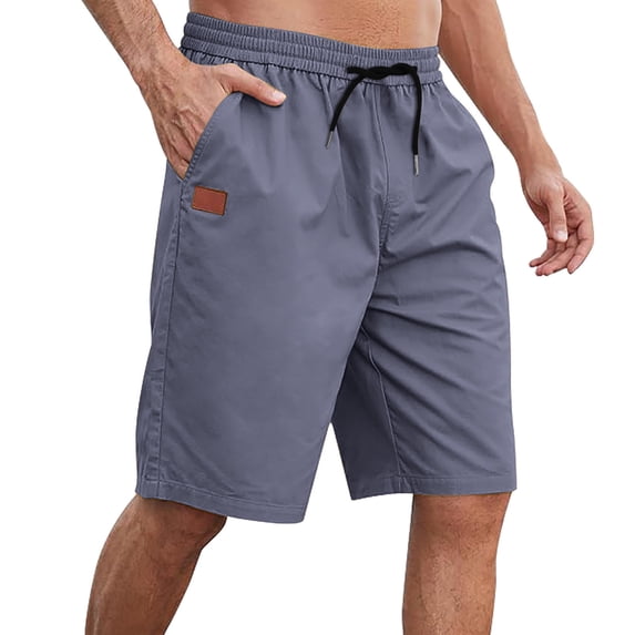 Admvng Mens Shorts Drawstring Elastic Waist Workout Basketball Shorts with Pockets