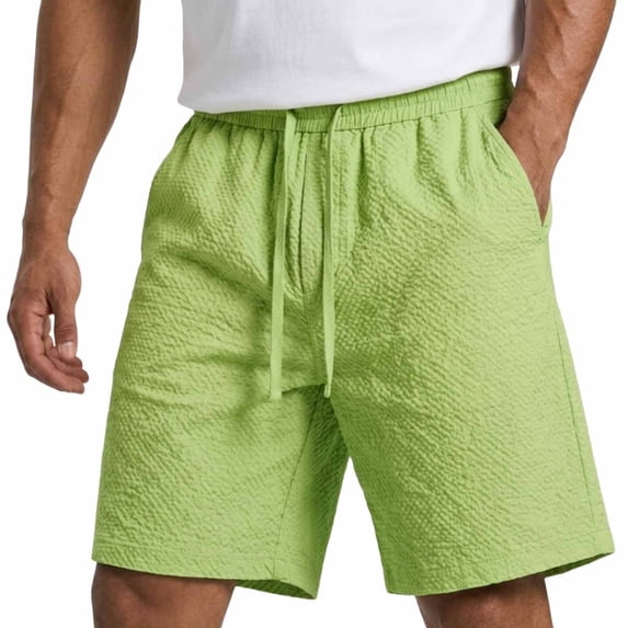 Admvng Mens Shorts Big & Tall Drawstring Elastic Waist Workout Shorts for Summer Casual Running