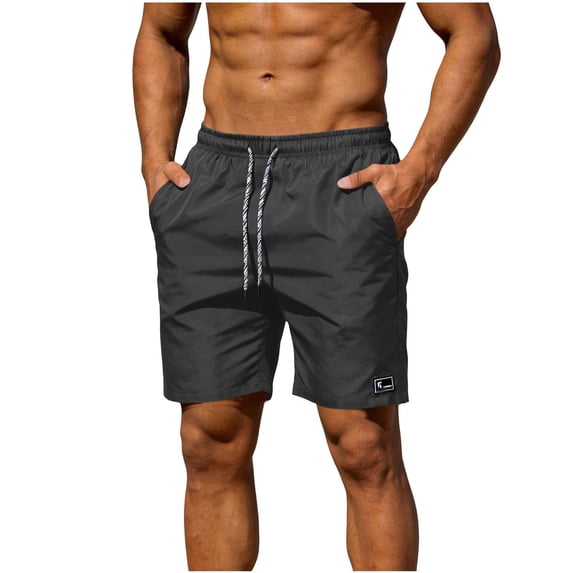 Admvng Mens Shorts Elastic Waist Drawstring Casual Summer Running Shorts with Pockets