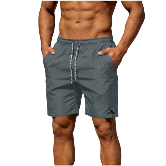 Admvng Mens Shorts Elastic Waist Drawstring Casual Summer Running Shorts with Pockets