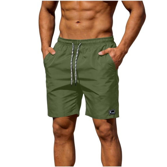 Admvng Mens Shorts Elastic Waist Drawstring Casual Summer Running Shorts with Pockets