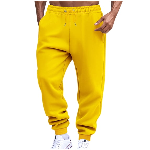 Admvng Mens Sweatpants Casual Breathable Exercise Draw Rope Waist Pocket Elasticity Bind The Feet Pants,Sizes S-3XL