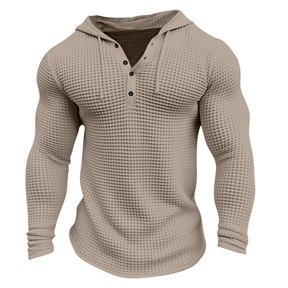 Admvng Mens Sweatshirt Pullover Hoodie Pocket Solid Color Half Zip Long Sleeve Hoodless Casual Outwear Jackets, Size M-3XL