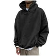thumbnail image 1 of Admvng Mens Sweatshirt Relaxation Sport Hooded Pullover Sweatshirt Long Sleeve Solid Hoodie, Size S-3XL, 1 of 2