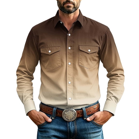 Admvng Mens Tops Solid Long Sleeve Button Down Collared Soft Lightweight Casual Work Business Shirt