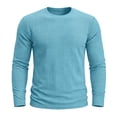 thumbnail image 1 of Admvng Mens Tops Solid Long Sleeve Shirts Breathable Casual Everyday Sports Pullover Tops, 1 of 7