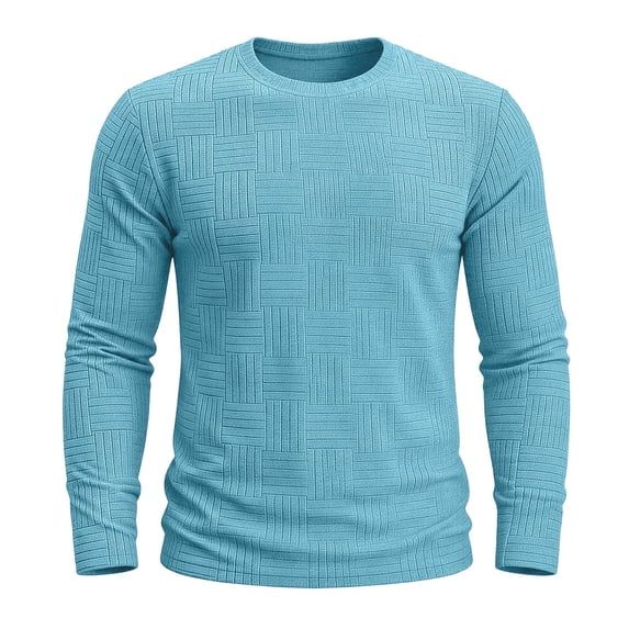 Admvng Mens Tops Solid Long Sleeve Shirts Breathable Casual Everyday Sports Pullover Tops