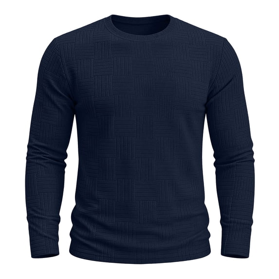 Admvng Mens Tops Solid Long Sleeve Shirts Breathable Casual Everyday Sports Pullover Tops