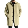 thumbnail image 1 of Admvng Mens Winter Coats Men Long Trench Coats Solid Casual Lapel Collar Pocket Coat, Size XS-L, 1 of 8